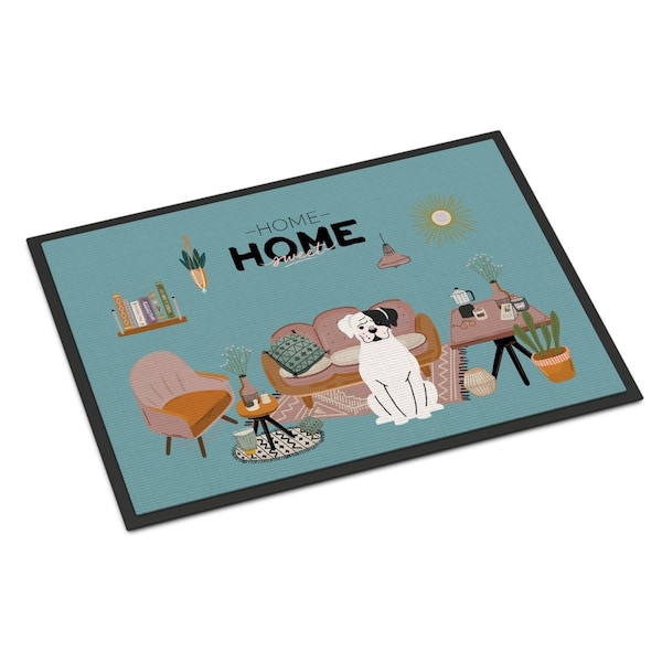 Carolines Treasures 18 x 27 in. White Boxer Sweet Home Indoor or Outdoor Mat CK7959MAT - main